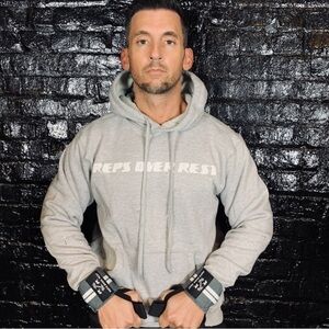 Reps Over Rest Long Sleeve Lifting Hoodie Size XL Men